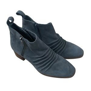 NEW Women's Blue Suede Ankle Boots Size 7.5